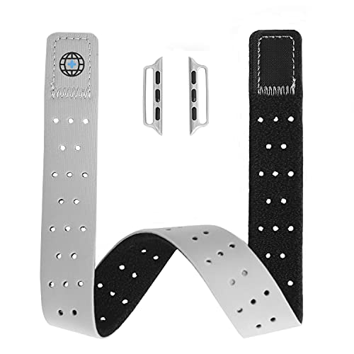 T-TAIMING Special Edition Silber-Schwarzes Oberarm Armband Kompatibel mit Apple Watch Strap für medizinisches Personal(40/41/42mm) von T-TAIMING
