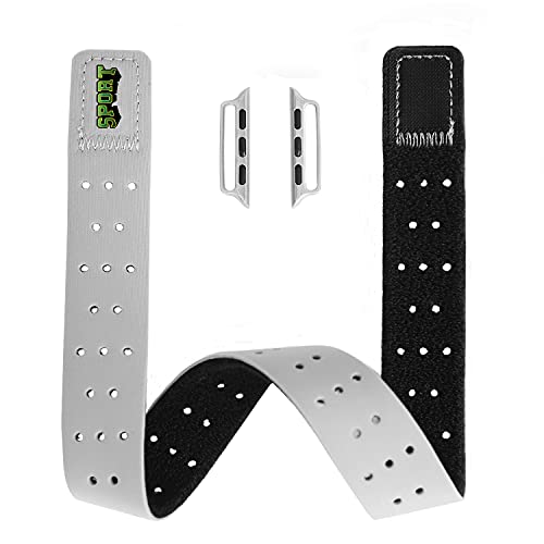 T-TAIMING Sport Edition Oberarm Armband kompatibel mit Apple Watch armband für Outwork und Fitnesstraining(42/41/40mm,Silber) von T-TAIMING