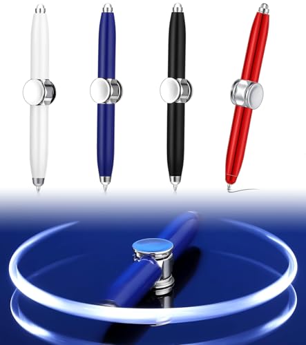T TAKONE 4 Stück Fidget Stift, Fidget Spinner Stift Mit LED-Licht – Ideale Begleiter Für ADHS Kinder, Perfekt Zum Stressabbau Und Kreatives Schreiben Mit Spinning Pen T TAKONE 4 Stück Fidget Stift, Fidget Spinner Stift Mit LED-Licht – Ideale Begleiter Für ADHS Kinder, Perfekt Zum Stressabbau Und Kreatives Schreiben Mit Spinning Pen von T TAKONE