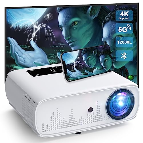 5G WiFi Beamer- 12000 Lux Native 1080P Beamer Full HD Heimkino Video Beamer 4K, Bluetooth Beamer WLAN Projektor 350'' Display kompatibel mit TV Stick, HDMI,USB, X-Box, iOS/Android von T TOPVISION