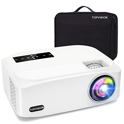 TOPVISION Heimkino Beamer, 9500 Lumen Video Beamer with 150.000 Stunden Verlängert, Native 1080P LCD Beamer Full HD, 4K 350'' Heim/Berufsprojektor für Smartphone/PC/TV-Box/Laptop/PS4/PPT von T TOPVISION