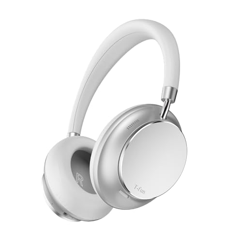 T-fun NC35 Hybrid Kopfhörer mit Aktiver Geräuschunterdrückung,Kabellose Over-Ear mit Räumlichem Klang,Transparenzmodus,Bluetooth 5.3,EQ über App,55 Stunden Spielzeit für Reisen/Arbeit von T-fun