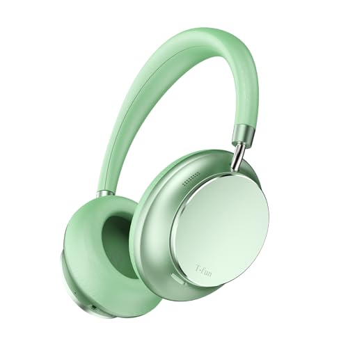 T-fun NC35 Hybrid Kopfhörer mit Aktiver Geräuschunterdrückung,Kabellose Over-Ear mit Räumlichem Klang,Transparenzmodus,Bluetooth 5.3,EQ über App,55 Stunden Spielzeit für Reisen/Arbeit von T-fun
