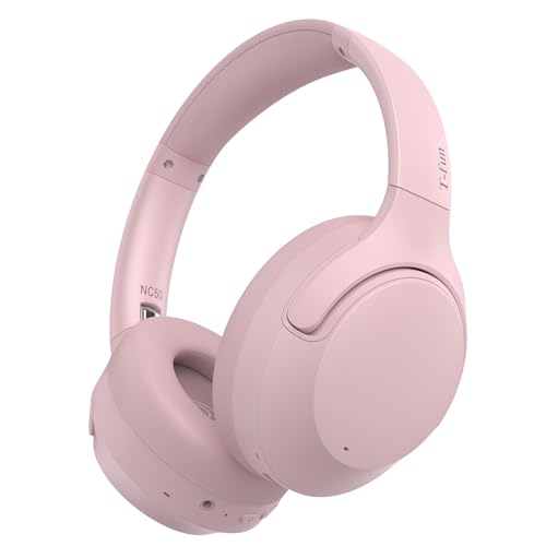 T-fun NC50 Kabellose Kopfhörer mit Hybrid Noise-Cancelling,Bluetooth 5.3,Spiel/Transparenz Modus,Personalisierung EQ per App,65 Stunden Akkulaufzeit,Verbindung von 2 Geräten von T-fun