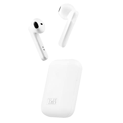 T'nB Bluetooth-Kopfhörer 5.0, TWS, kabellos, halb-In-Ear-Kopfhörer mit integriertem Mikrofon, Akkulaufzeit bis zu 19 Stunden Hörzeit, Touch-Steuerung von Musik und Anrufen, Shiny – Weiß T'nB Bluetooth-Kopfhörer 5.0, TWS, kabellos, halb-In-Ear-Kopfhörer mit integriertem Mikrofon, Akkulaufzeit bis zu 19 Stunden Hörzeit, Touch-Steuerung von Musik und Anrufen, Shiny – Weiß von T'nB