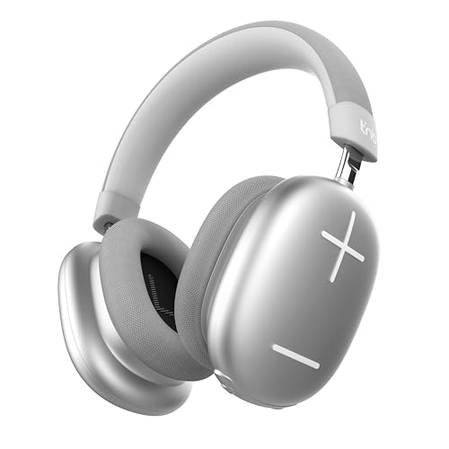 T'nB Bounce Max – Kabellose Over-Ear-Kopfhörer, bequem und umfassend, mit Bluetooth-Verbindung, Stereo-Sound mit integriertem Mikrofon, Akkulaufzeit bis zu 50 Stunden – Silber T'nB Bounce Max – Kabellose Over-Ear-Kopfhörer, bequem und umfassend, mit Bluetooth-Verbindung, Stereo-Sound mit integriertem Mikrofon, Akkulaufzeit bis zu 50 Stunden – Silber von T'nB