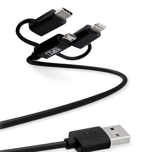 T’nB CBLIGHT3IN1 3-in-1 Kabel, Lightning, Mikro USB und USB-C von T'nB
