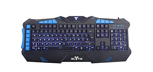 T'nB KBGAME2 Gaming-Tastatur mit USB 2.0-Kabel, Schwarz/Blau von T'nB