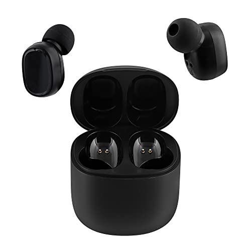 T'nB - Kabellose Bluetooth-Kopfhörer, passive Geräuschunterdrückung bis zu 24 Stunden, In-Ear mit Touch-Steuerung, Ladeanzeige, integriertes Mikrofon, Sport – Schwarz von T'nB