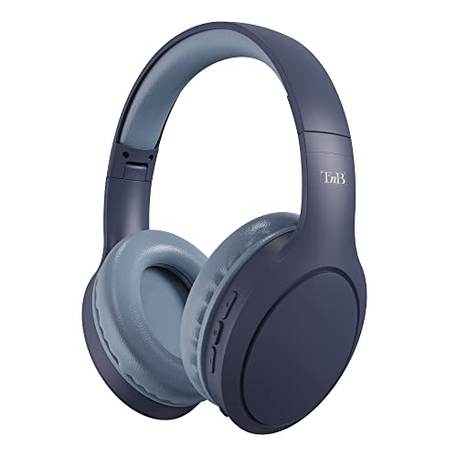 T'nB Kabellose Kopfhörer, faltbar, Passive Rauschunterdrückung, mit Bluetooth-Verbindung, Stereo-Sound mit integriertem Mikrofon, Akkulaufzeit bis zu 30 Stunden – Blau von T'nB