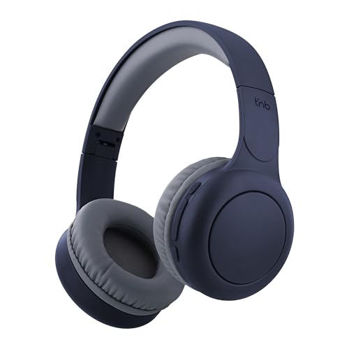 T'nB - Kopfhörer Kabellos Bluetooth, Bequemer Over-Ear-Kopfhörer, Schaumstoffpads, Integriertes Mikrofon, Verstellbarer Kopfbügel, 24 Stunden Batterielebensdauer, Leicht Und Faltbar - Blau T'nB - Kopfhörer Kabellos Bluetooth, Bequemer Over-Ear-Kopfhörer, Schaumstoffpads, Integriertes Mikrofon, Verstellbarer Kopfbügel, 24 Stunden Batterielebensdauer, Leicht Und Faltbar - Blau von T'nB