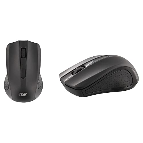 T'nB Shark RF 10 Optische Maus (kabellos, 2,4-GHz-Nano-Empfänger), Schwarz von T'nB