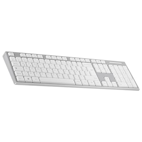 T'nB - Wiederaufladbare Bluetooth-Tastatur mit USB-C, AZERTY, weiche Tasten, angenehm und leise – Grau und Weiß von T'nB