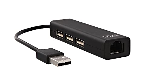 Tnb USB-A auf 3 x USB-A und RJ45 T'nB, Schwarz von T'nB