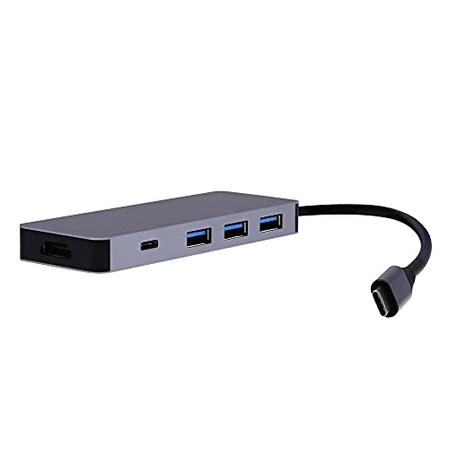 iClick USB-C-Hub (Typ C) 6 in 1, Grau von T'nB