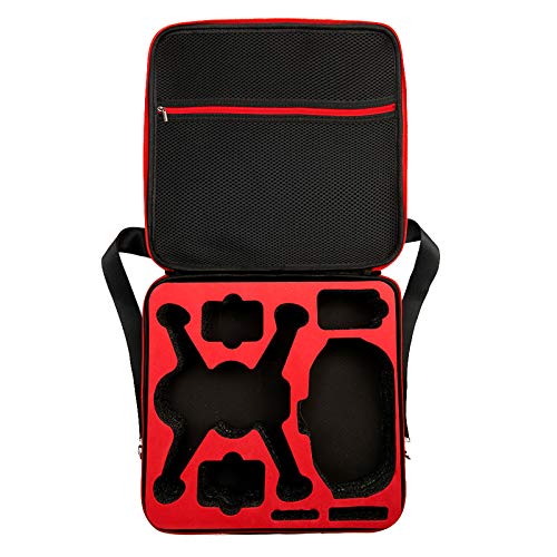 Drohne Handtasche Kompatibel mit DJI FPV Combo Drone wasserdichte Tragetasche Schultertasche Tasche Tragekoffer Bag Aufbewahrungskoffer für Batterien, Fernbedienung, Zubehör.usw (Rot) von T-