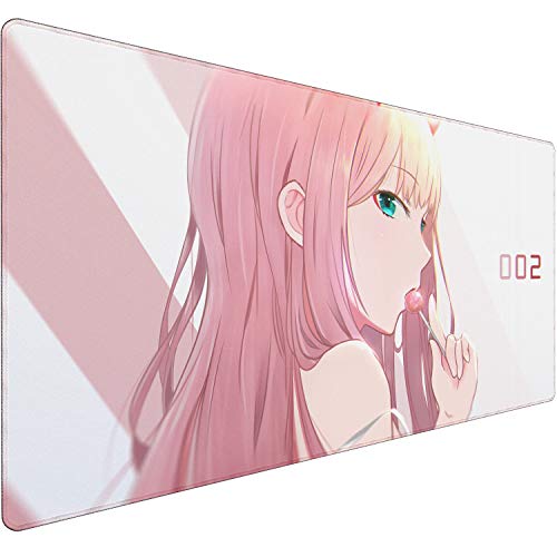 Große 800X300X3MM XL Maus Pad Gamer Mode Anti-slip Gaming Schöne Null Zwei-2 Mauspad XL Natürliche Gummi locking Rand Schreibtisch Matte Anime Mauspad von T1Hong.CO