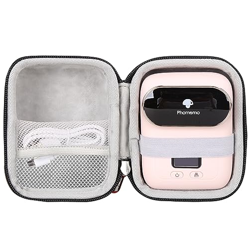 T2BTHRS EVA-Aufbewahrungstasche für Phomemo M110, M110S, M02, M02S Etikettendrucker, tragbarer Mini-Bluetooth-Thermo-Etikettendrucker von T2BTHRS