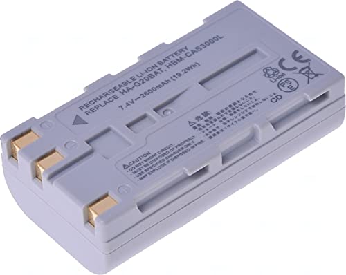 Akku T6 Power für Casio Barcodescanner, Teilenummer HA-G20BAT, Li-Ion, 7,4 V, 2600 mAh (19,2 Wh), grau von T6 Power