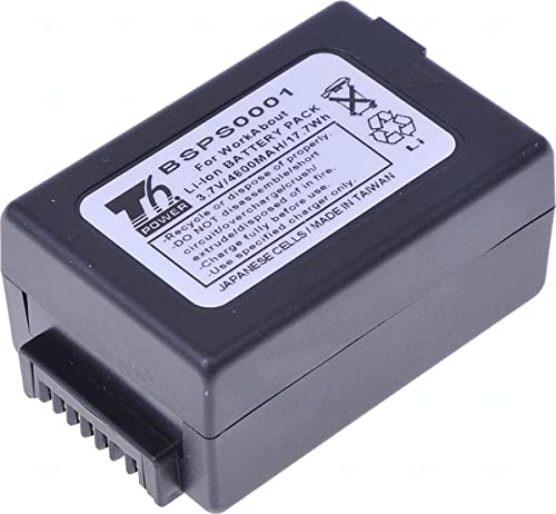 Akku T6 Power für Zebra Barcode-Scanner, WA3026, Li-Ion, 3,7 V, 4800 mAh (17,7 Wh) schwarz von T6 Power