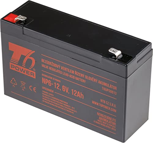 T6 Power Akku NP6-12, 6V, 12Ah von T6 Power