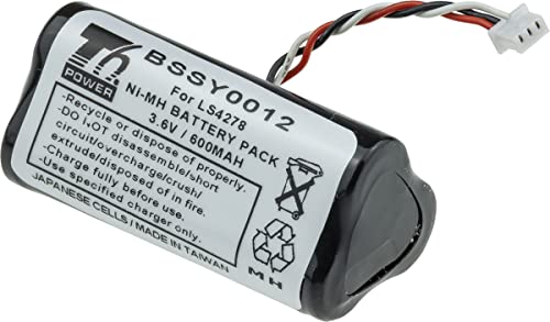 T6 Power Akku für Motorola Barcodescanner, Teilenummer BTRY-LS42RAA0E-01, Ni-MH, 3,6 V, 600 mAh (2,16 Wh) schwarz von T6 Power