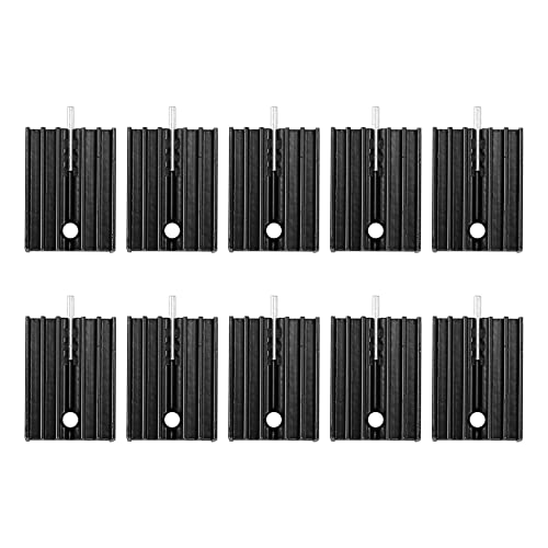 TABL 10 Stück 21 x 15 x 11 mm schwarzer Aluminium-Kühlkörper für TO-220 Mosfet-Transistoren von TABL