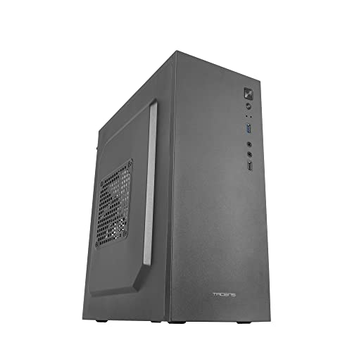 Tacens 2ALUXM, PC Gehäuse Mini-Tower Micro-ATX, 12cm Lüfter, Ultraleichter Stahl, Schwarz von TACENS