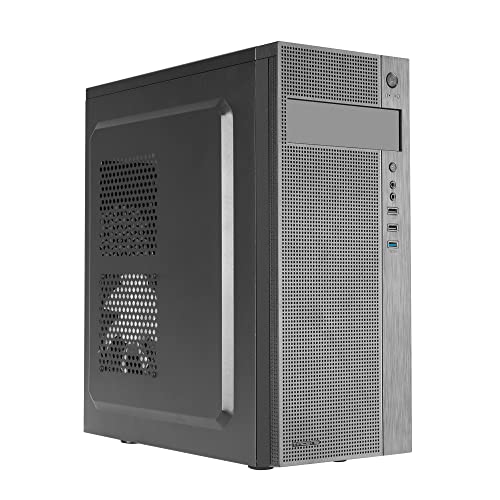 Tacens 2FERROX, PC Gehäuse ATX Semi-Tower, 12cm Seitenlüfter, Frontgitter, Stahl, Schwarz von TACENS