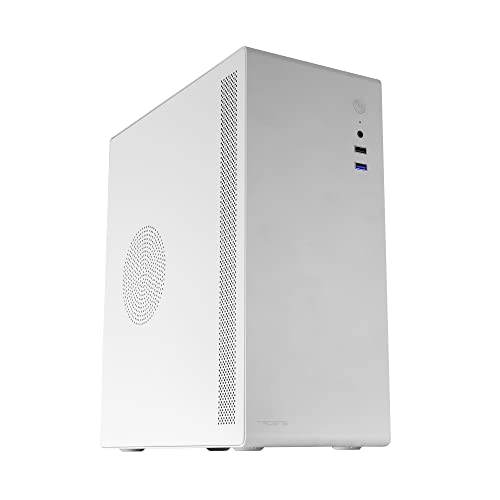 Tacens ORUMX500, Micro-ATX Mini-Tower Slim Gehäuse + SFX 500W Netzteil, Ultra Kompakt, Stahlrahmen, 80mm Lüfter, Weiß von TACENS