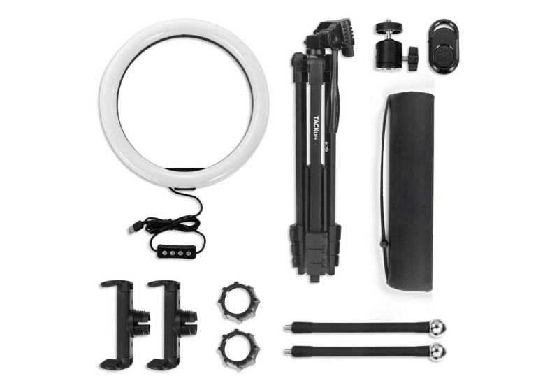 TACKLIFE Studio-Stativ-Blitz, (Selfie Ringleuchte, Handy Stativ, 12” Ringlicht mit Stativ) von TACKLIFE