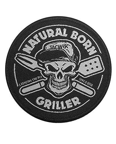 TACWRK Natural Born Griller Fun Morale Patch Klett Lustig von TACWRK