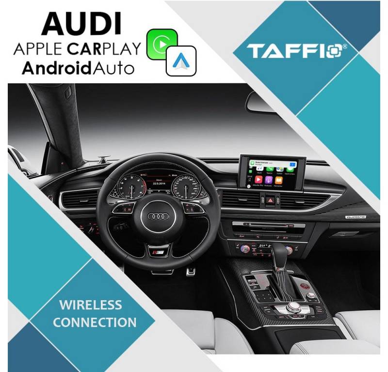 TAFFIO Für Audi A6 S6 A7 S7 C7 MMi 3G Wireless Carplay AndroidAuto USB Media Einbau-Navigationsgerät von TAFFIO