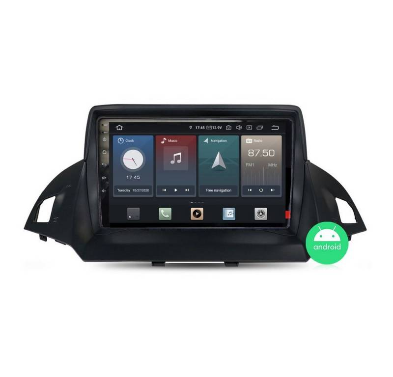 TAFFIO Für Ford Kuga II C-Max II 9"Touchscreen Android Autoradio GPS CarPlay Einbau-Navigationsgerät von TAFFIO