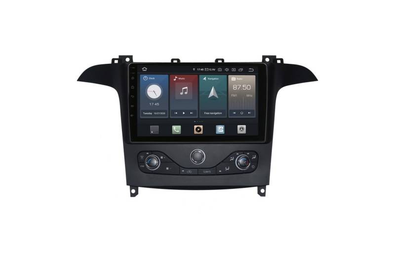 TAFFIO Für Ford S-MAX 06-15 9" Touch Android Autoradio GPS Navigation CarPlay Einbau-Navigationsgerät von TAFFIO