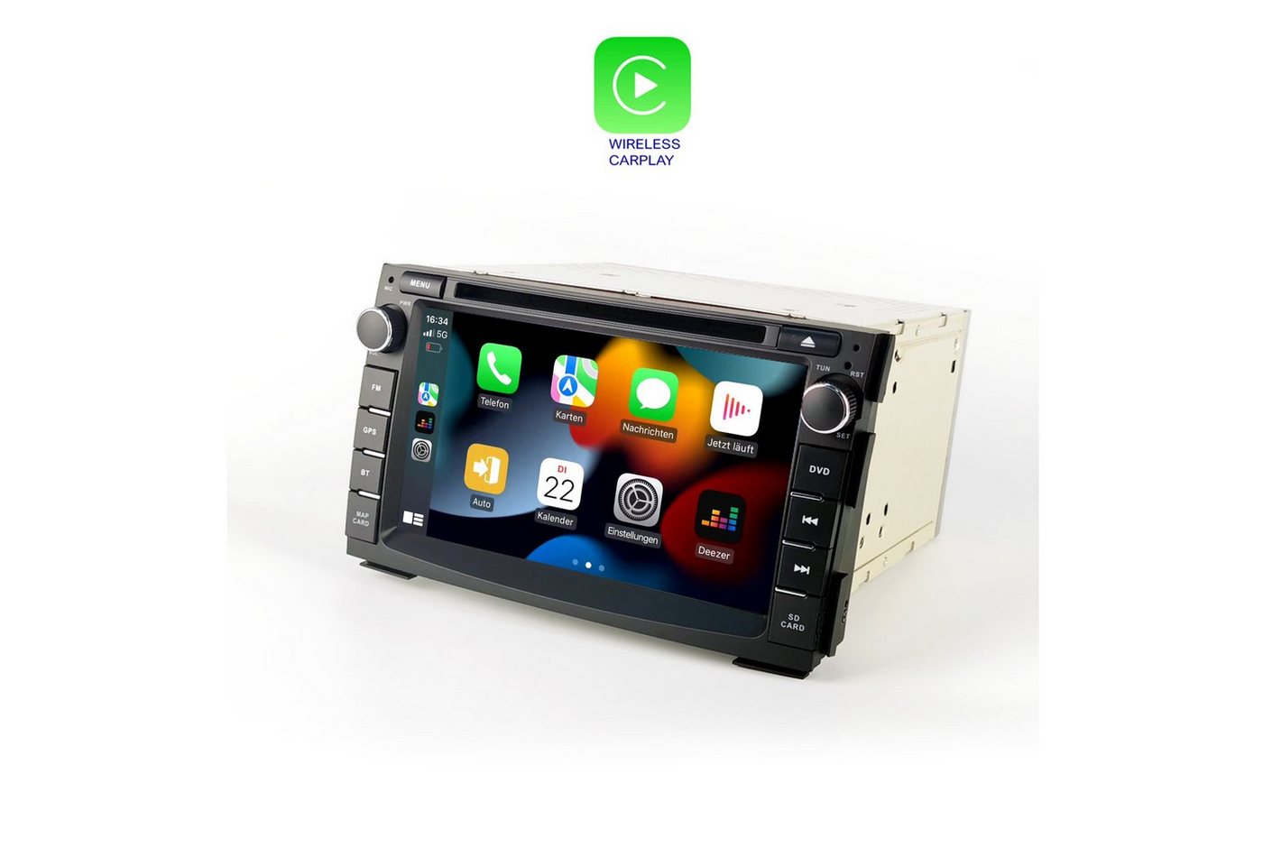 TAFFIO Für Kia Cee'd Venga 7 Touch Android Radio DVD GPS CarPlay AndroidAuto Einbau-Navigationsgerät" von TAFFIO