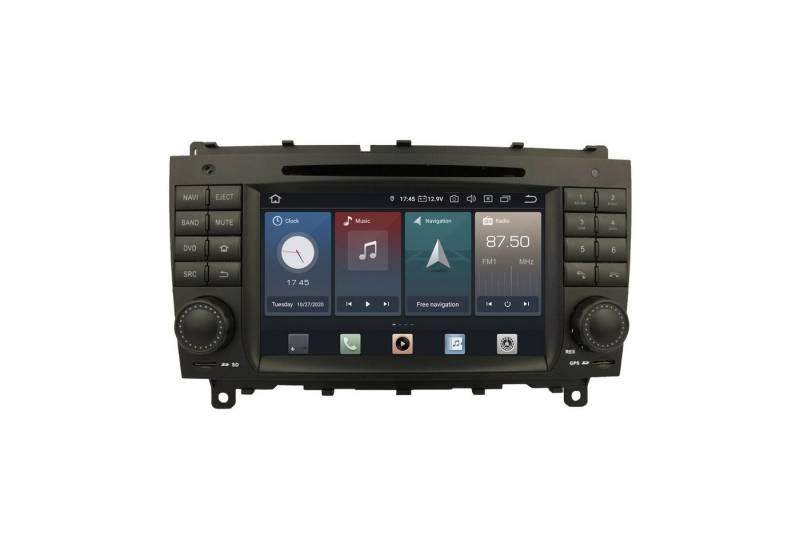 TAFFIO Für Mercedes CLK W209 7" Touch Android Autoradio DVD CarPlay Navi Einbau-Navigationsgerät von TAFFIO