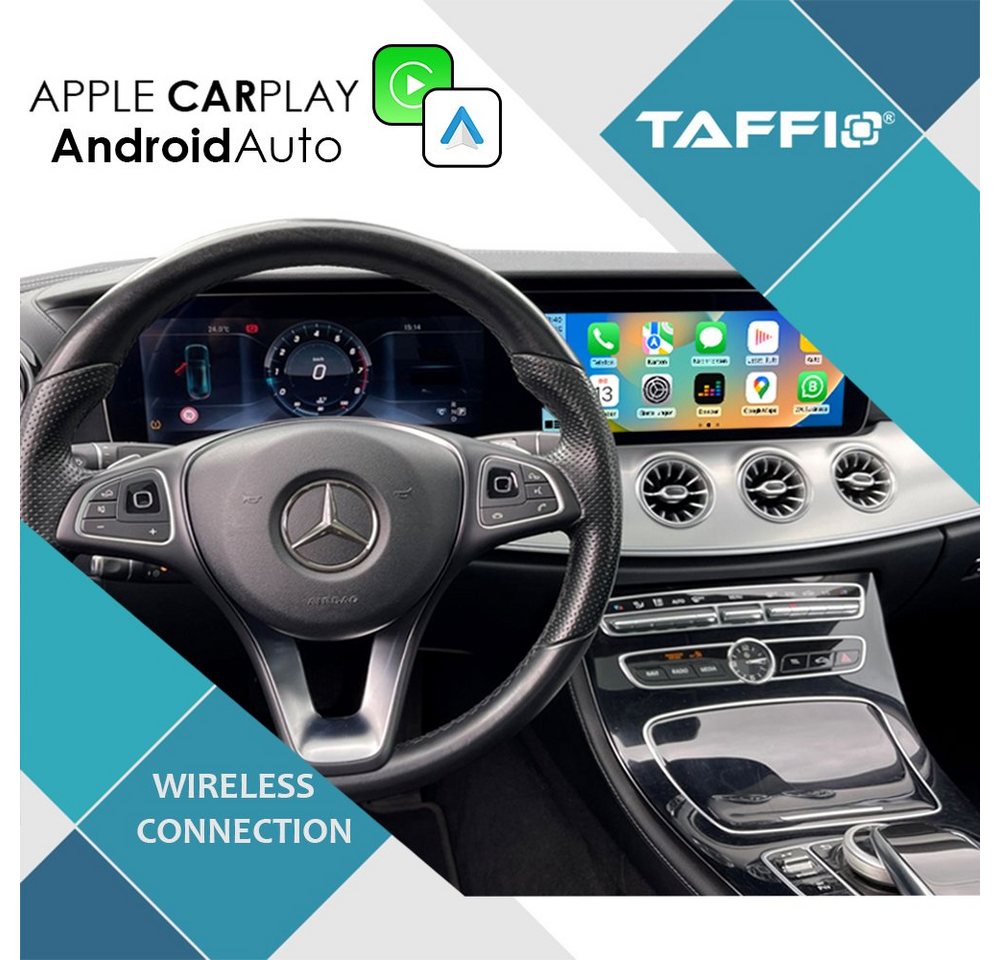 TAFFIO Für Mercedes E / S W213 W223 CarPlay & AndroidAuto Interface NTG 5.5 Einbau-Navigationsgerät von TAFFIO