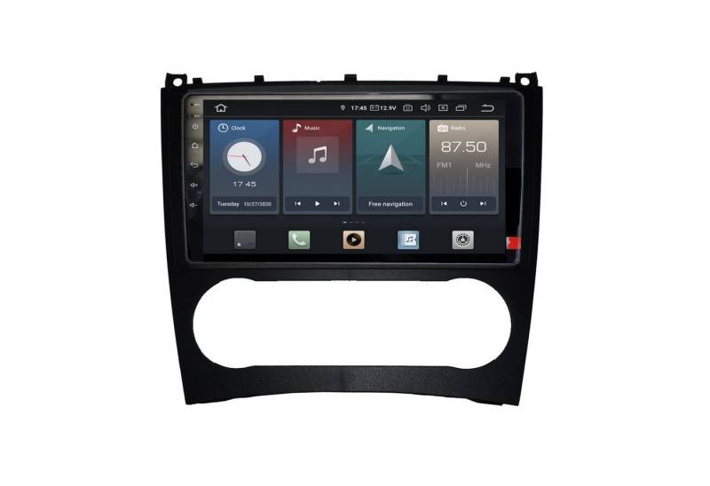 TAFFIO Für Mercedes W203 MOPF 9 Touch Android Autoradio GPS CarPlay Einbau-Navigationsgerät" von TAFFIO