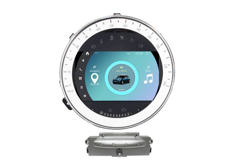 TAFFIO Für Mini R55 R56 R57 7" Touchscreen Android Autoradio Navi Carplay Einbau-Navigationsgerät von TAFFIO