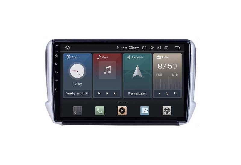 TAFFIO Für Peugeot 208 10.1" Touch Android Autoradio Bluetooth GPS CarPlay Einbau-Navigationsgerät von TAFFIO