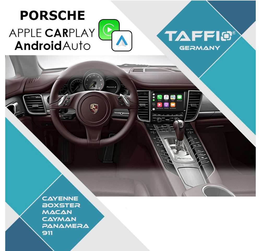 TAFFIO Für Porsche Cayman Cayenne Boxster Panamera PCM3.1 Wireless CarPlay Einbau-Navigationsgerät von TAFFIO