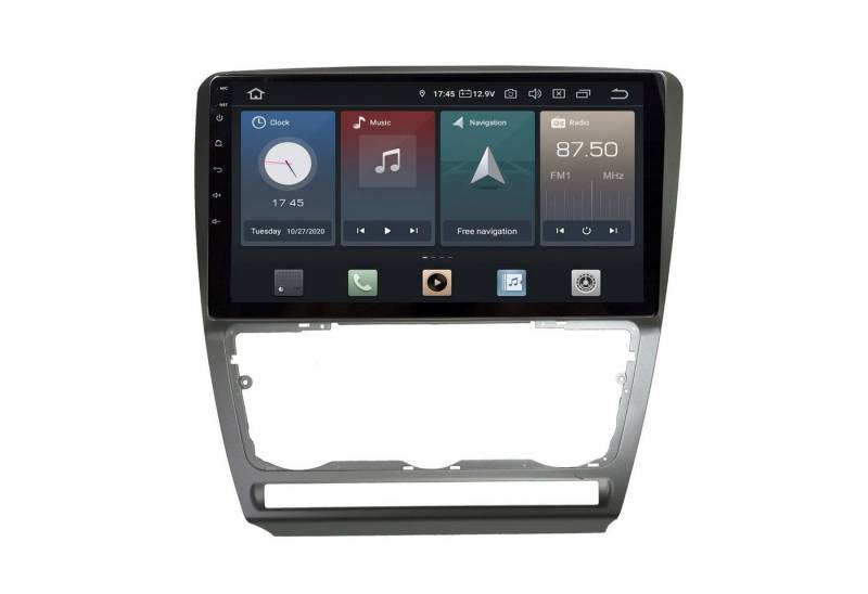 TAFFIO Für Skoda Octavia II 2 1Z 10 "Touch Android Autoradio GPS CarPlay Einbau-Navigationsgerät von TAFFIO