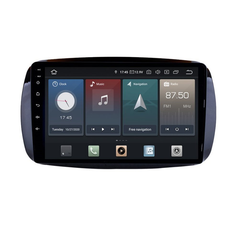 TAFFIO Für Smart NO Orginal Display 9 Touch Android Autoradio GPS CarPlay Einbau-Navigationsgerät" von TAFFIO