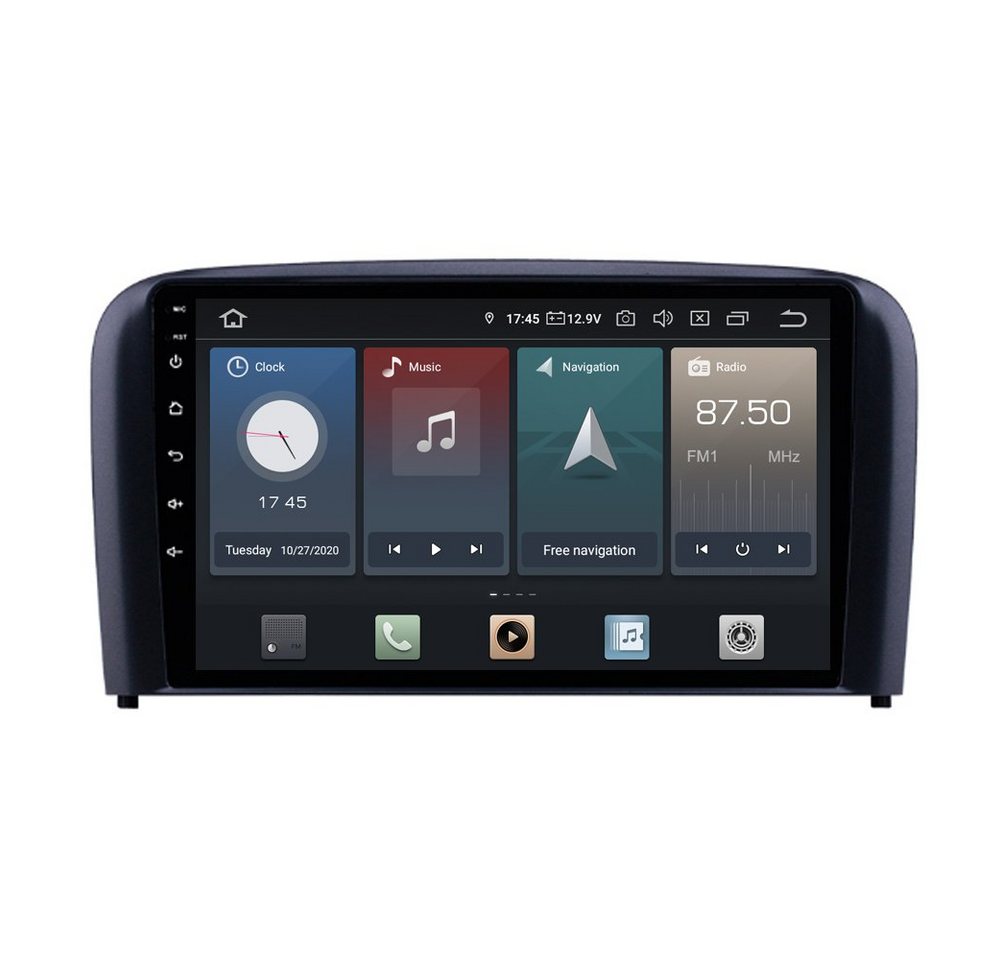 TAFFIO Für Volvo S80 98-06 9 Touch Android Autoradio Bluetooth GPS CarPlay Einbau-Navigationsgerät" von TAFFIO