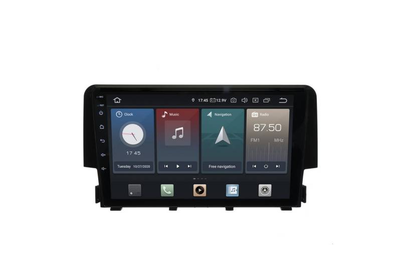 TAFFIO Honda Civic 16-22 9" Touchscreen Android Bluetooth GPS Navi CarPlay Einbau-Navigationsgerät von TAFFIO