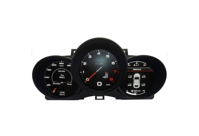 TAFFIO Tachometer Für Porsche Macan 2014 - 2023 Digital Tacho Kombiinstrument LED von TAFFIO