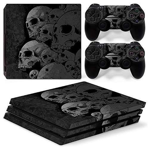 Handy Skin Aufkleber für Playstation 4 Pro Black Skull PS4 Pro Konsole & Controller Skins Vinyl Sticker Sticker Sticker Cover von TAIFOND