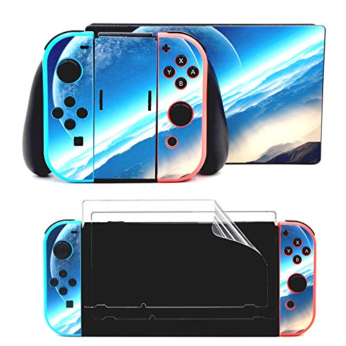 Taifond Aufkleber-Set für Nintendo Switch Konsole und Joy-Con Controller und Dock-Schutz-Set Sunset von TAIFOND