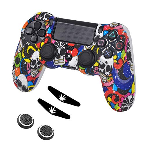 Taifond Schutzhülle für Controller PS4 / Slim / Pro, Silikon, rutschfest Color skull von TAIFOND